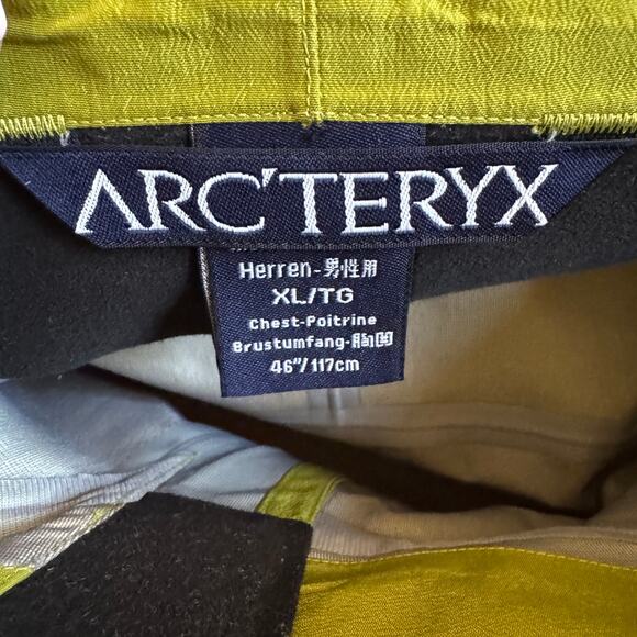 Vintage Arc'teryx Sidewinder Men's Size XL Sv Goretex XCR Jacket Green Recco - Picture 10 of 16